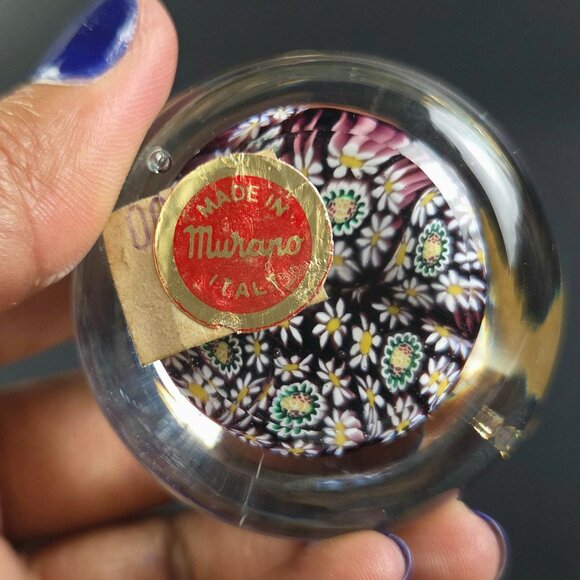 Vintage Murano Millefiori Paperweight – Made in Italy - Picture 3 of 7